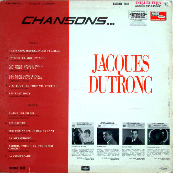 Jacques Dutronc - Chansons...