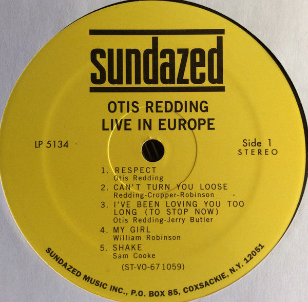 Otis Redding -Otis Redding Live In Europe
