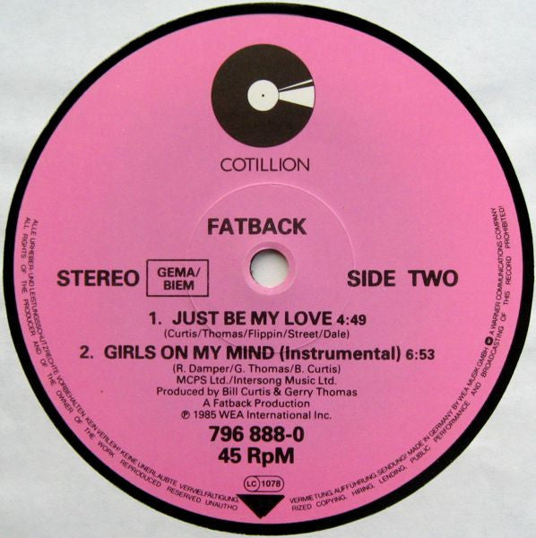 Fatback* -Girls On My Mind