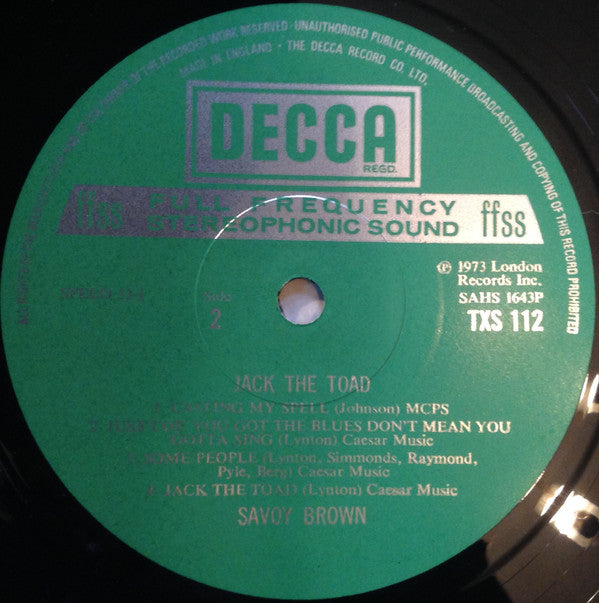 Savoy Brown -Jack The Toad