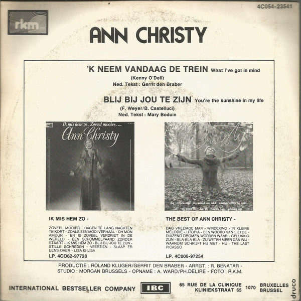 Ann Christy -'k Neem Vandaag De Trein