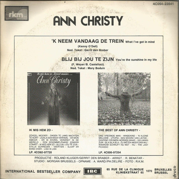 Ann Christy - 'K Neem Vandaag De Trein