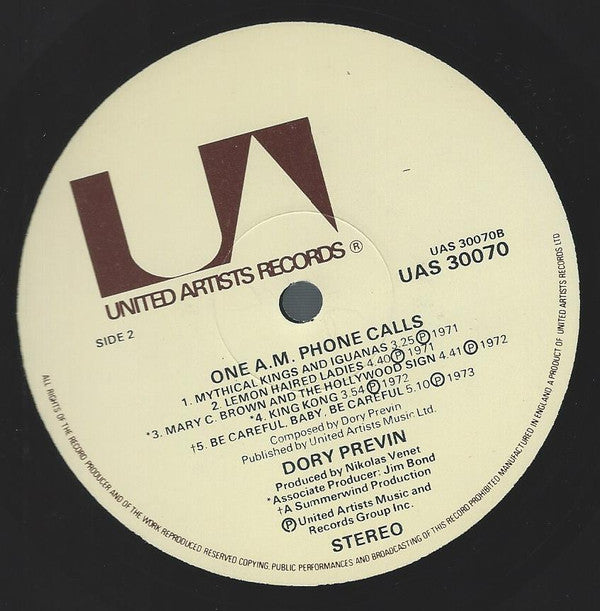 Dory Previn -One A.M. Phonecalls