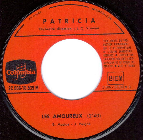 Patricia (8) -Un Petit Mot Ca Suffira / Les Amoureux