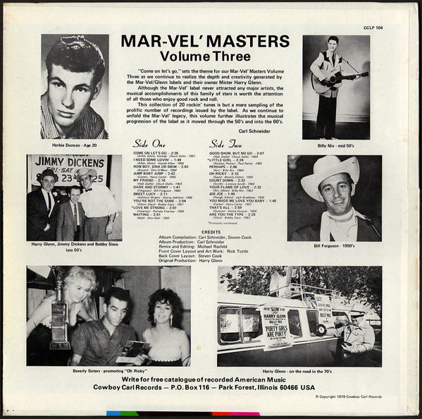 Various -Mar-Vel' Masters Volume 3: Rock & Roll, Rockabilly, Country Rock