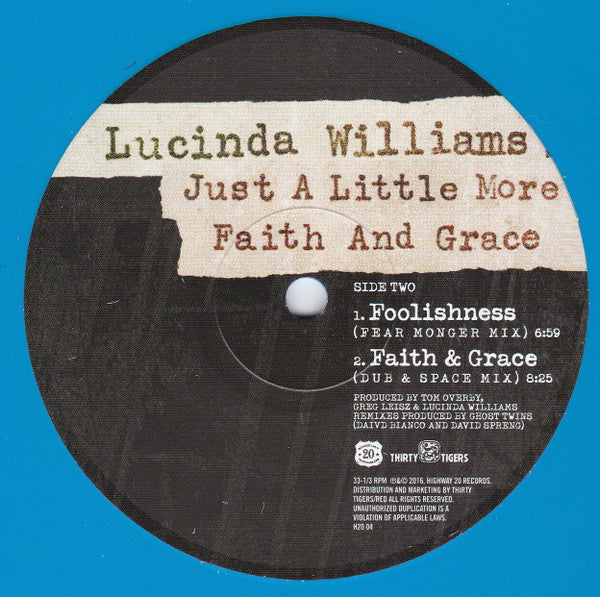 Lucinda Williams -Just A Little More Faith And Grace