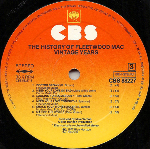 Fleetwood Mac - The History Of Fleetwood Mac - Vintage Years