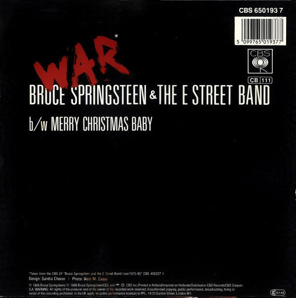 Bruce Springsteen & The E Street Band* -War