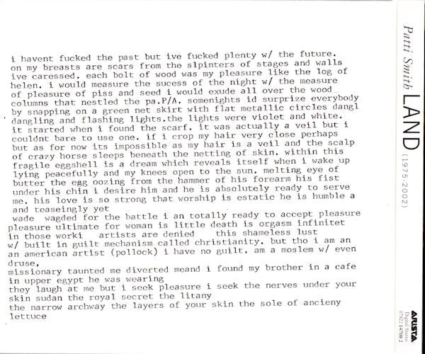 Patti Smith - Land (1975-2002)