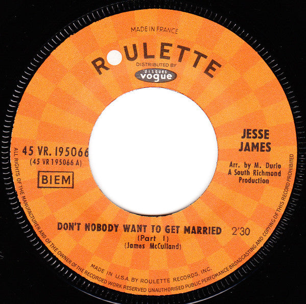 Jesse James (2) -Don't Nobody Want To Get Married