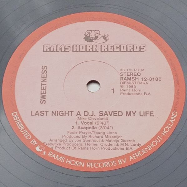 Sweetness -Last Night A D.J. Saved My Life