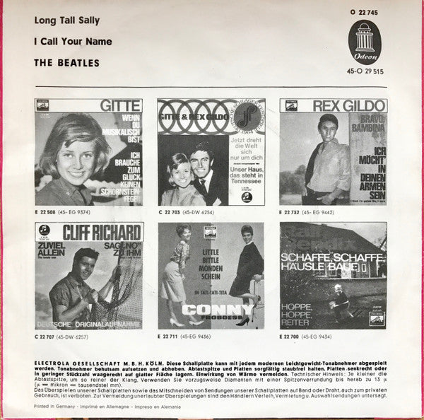 The Beatles -Long Tall Sally / I Call Your Name