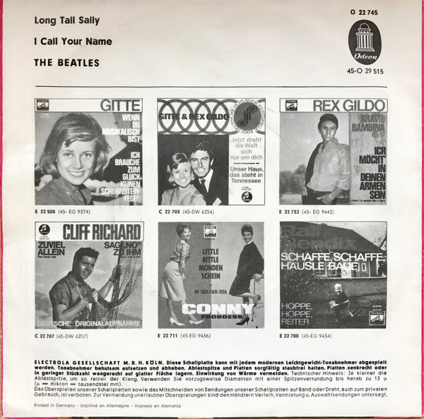 The Beatles - Long Tall Sally / I Call Your Name