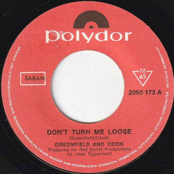 Greenfield & Cook -Don't Turn Me Loose