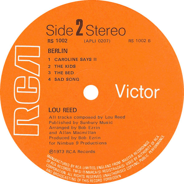Lou Reed -Berlin