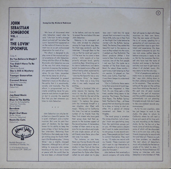 The Lovin' Spoonful -John Sebastian Song Book Vol. 1