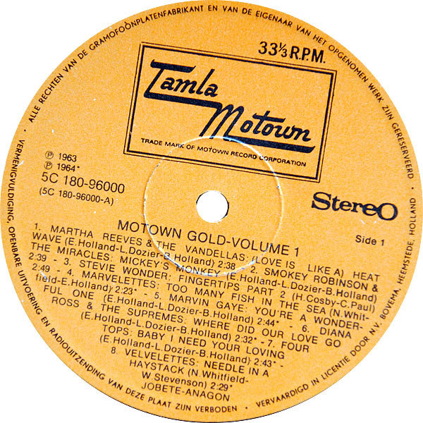 Various - Motown Gold Volume 1 (1963 1964 1965)