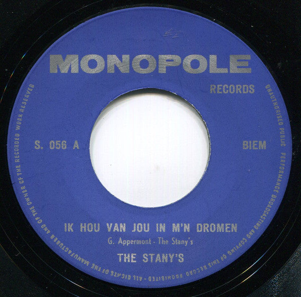 The Stany's -Ik Hou Van Jou In M'n Dromen / Dynamit