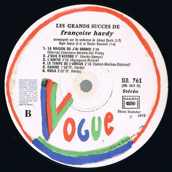 Françoise Hardy -Les Grands Succès De Françoise Hardy - Greatest Hits