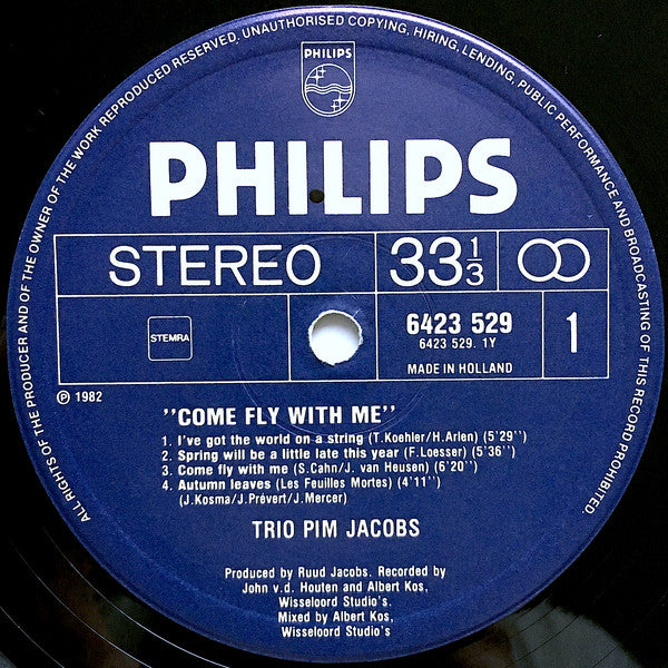 Trio Pim Jacobs* -Come Fly With Me