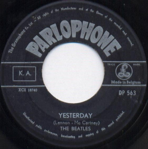 The Beatles -Dizzy Miss Lizzy / Yesterday