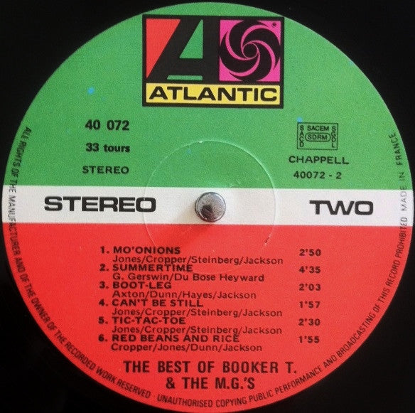 Booker T. &amp; The M.G.'s* - The Best Of Booker T. &amp; The M.G.'s