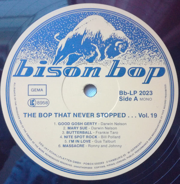 Various -Bison Bop: The Bop That Never Stopped - For A Real Rockin' Cat Volume 19