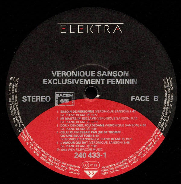 Véronique Sanson -Exclusivement Féminin