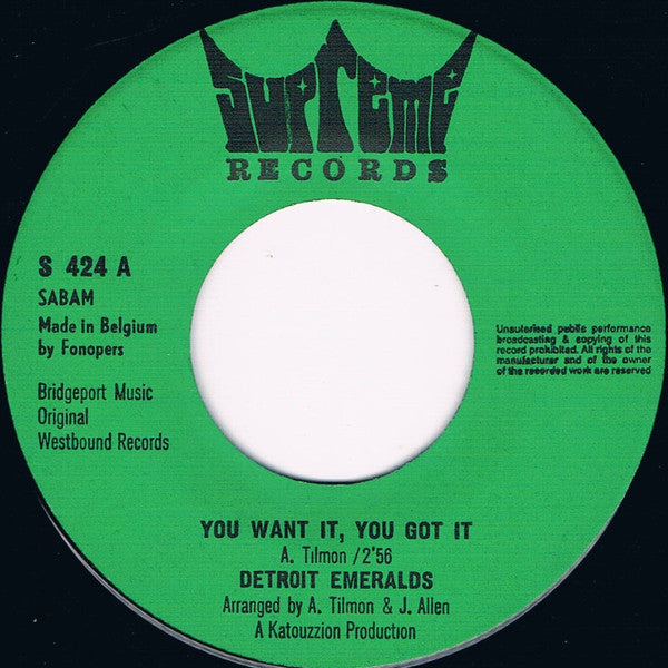Detroit Emeralds -You Want It, You Got It