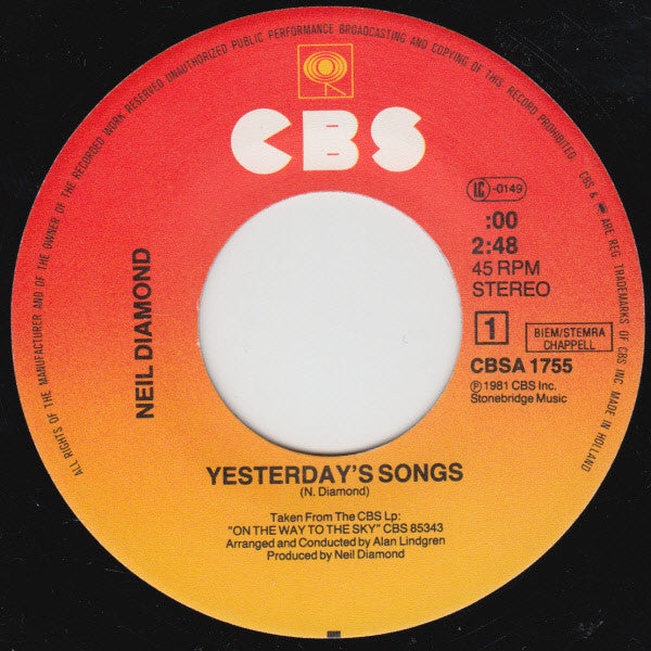 Neil Diamond -Yesterday's Songs
