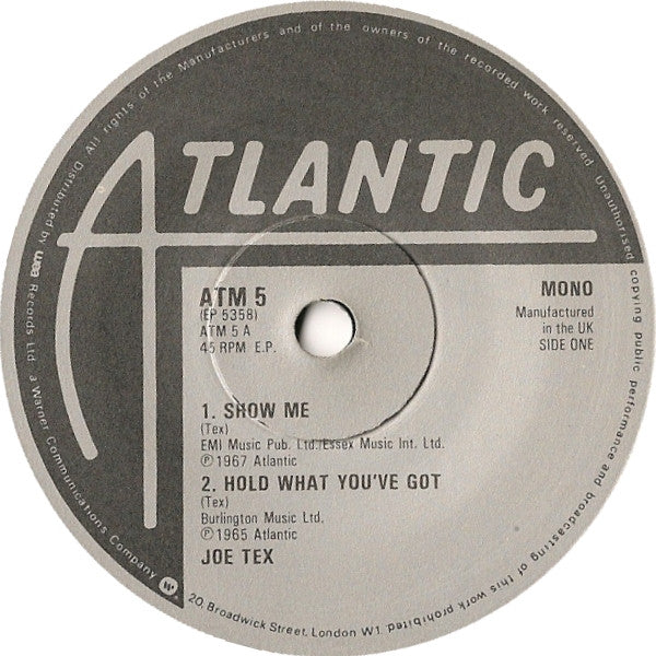 Joe Tex / Otis* & Carla* -Show Me / Hold What You've Got / Tramp / Ooh Otis, Ooh Carla