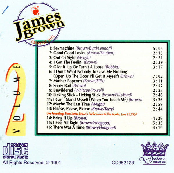 James Brown -Greatest Hits Volume 2