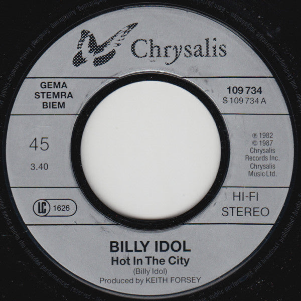 Billy Idol -Hot In The City