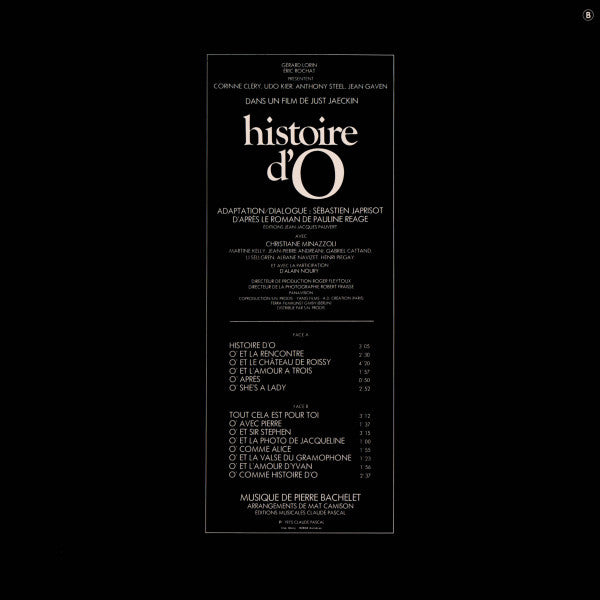 Pierre Bachelet -Histoire D'O (Bande Originale Du Film)