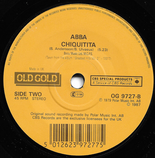 ABBA - Take A Chance On Me / Chiquitita