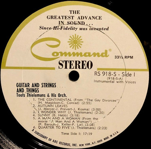 Toots Thielemans And His Orchestra -Guitar And Strings . . . And Things