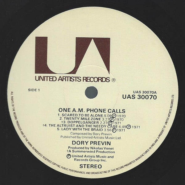 Dory Previn -One A.M. Phonecalls