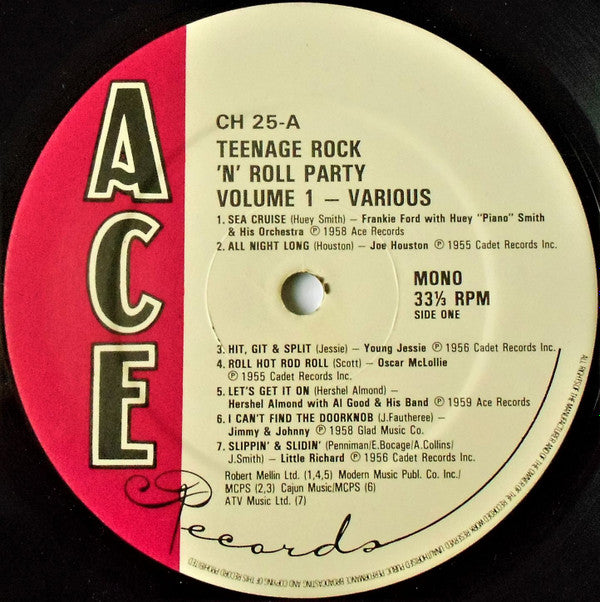 Various - Teenage Rock 'n' Roll Party Volume 1