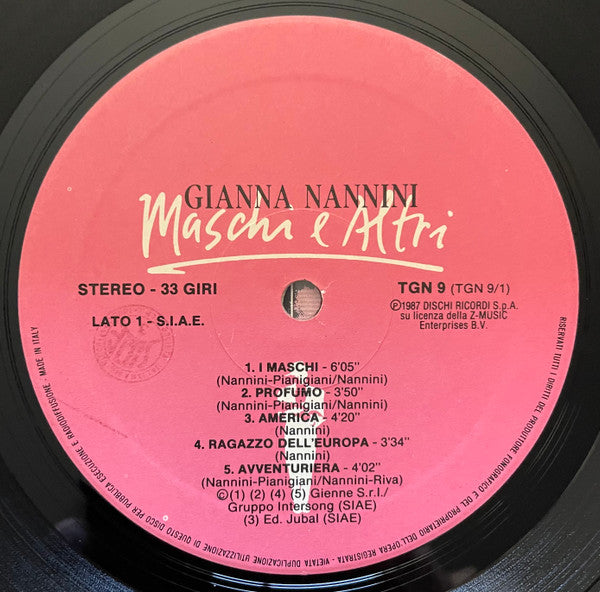 Gianna Nannini -Maschi E Altri