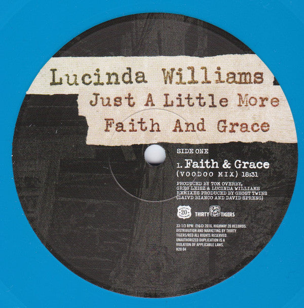 Lucinda Williams -Just A Little More Faith And Grace