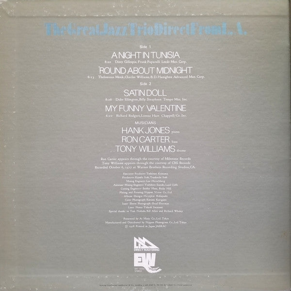 The Great Jazz Trio -The Great Jazz Trio Direct From L.A.