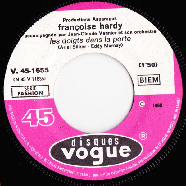 Françoise Hardy -J'ai Coupé Le Téléphone / Les Doigts Dans La Porte