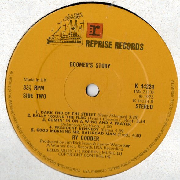 Ry Cooder -Boomer's Story