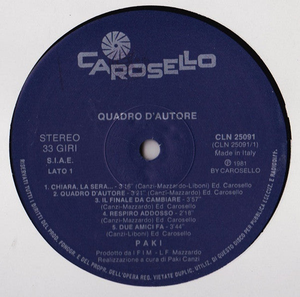 Paki (4) -Quadro D'Autore