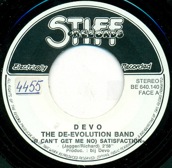 Devo The De-Evolution Band* -(I Cån't Gèt Mé Nö) Såtisfactiön / Slöppy (I Såw My Baby Gétting)