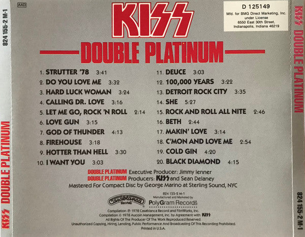 Kiss - Double Platinum