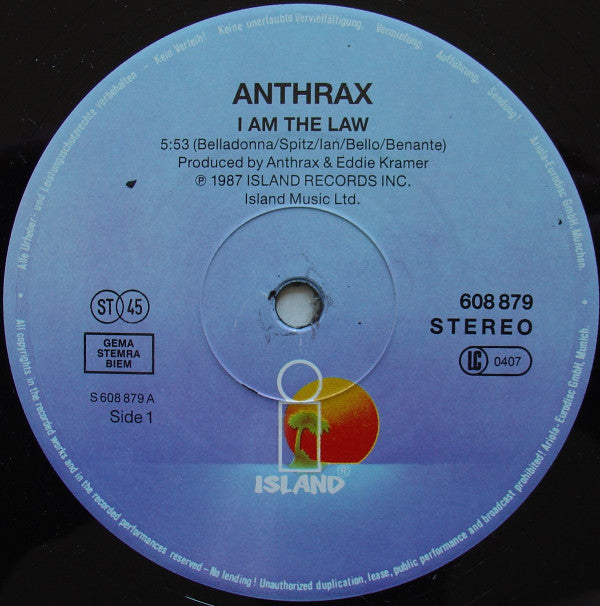 Anthrax - I Am The Law