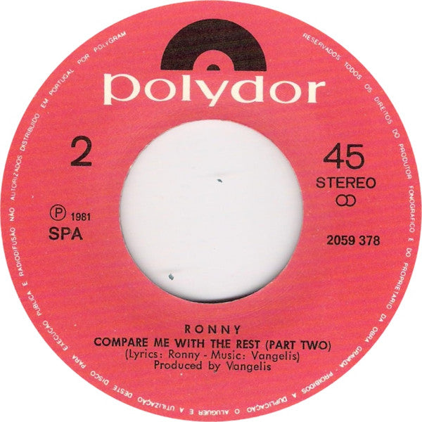 Ronny -Compare Me With The Rest