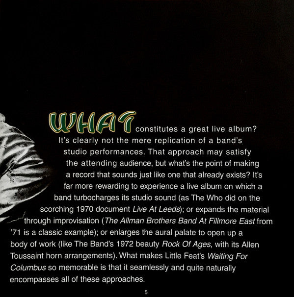 Little Feat - Waiting For Columbus