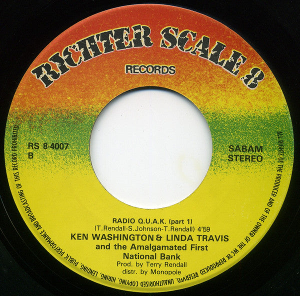 Ken Washington With The Amalgamated First National Bank -Saturday Night Fish Fry (Rappin'1980)